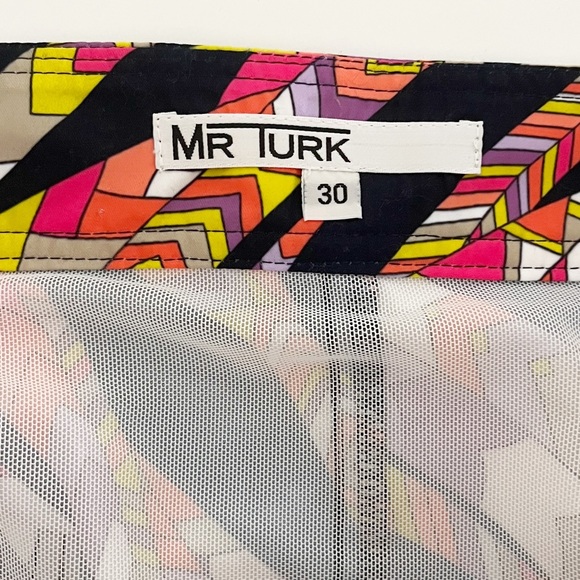 Mr. Turk Geometric Ribbon Pattern Swim Shorts - Picture 8 of 8